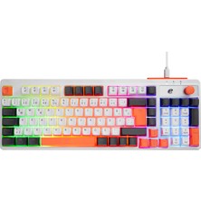 Kaia Life Acer Emachines, EAK860, Beyaz, USB Kablolu, Rainbow Backlight, Membran Renkli Tuşlar, Türkçe Q, 100 Tuşlu, Gaming Klavye