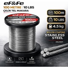 Effe HG2501 Çelik Tel Makara 100M 10LBS 4.5kg Nylon Coating Stainless Steel