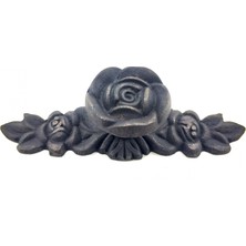 Uravas Store Antika Tarz Dekoratif Pirinç Gül Düğme - 30X100 Mm, Oksit