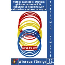 Wintoup #antrenmanmalzemesi Futbol Basketbol Spor Koordinasyon Çabukluk Çantalı Antrenman Çemberi 12'li Set