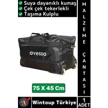 Wintoup #çanta Suya Dayanıklı Kumaş Spor Okul Futbol Antrenman Çek Çek Tekerlekli Malzeme Çantası 75 x 45 cm