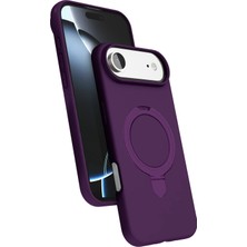 Mey İthalat Mey Ithalat®   iPhone 17 Air Regal Magsafe Standlı Kapak - Derin Mor