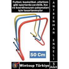 Wintoup #antrenmanmalzemesi Futbol Basketbol Atletizm Fitness Hız Çeviklik Antrenman Engeli 50 cm x 3 Adet