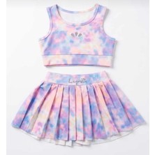 Şort Etekli Kız Çocuk Mayo Takımı