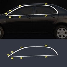 Niken Toyota corolla cam çerçevesi kenar çıtası krom tamtur 2007 / 2013 12 parça