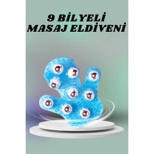 Pratico Market 9 Bilyeli El Şeklinde Omuz Bacak Masaj Aleti Masaj Eldiveni Giyilebilir Plastik Vücut Sıkılaştırıcı