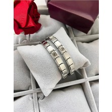 C&On Design Baş Harfi Çift Bilekliği Italyan Charm Sevgili Bilekliği Kalp Aşk