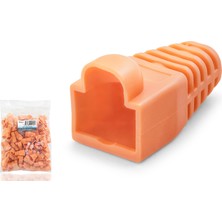 RJ45 Konnektör Papuç - 100 Adet Turuncu / Ekonomik Poşet Paket ND2432 Nemere