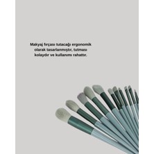 Technomark İnegöl Umuşak Kıllı Estetik Tasarımlı 13'lü Makyaj Fırçası Seti Günlük ve Profesyonel Kullanım