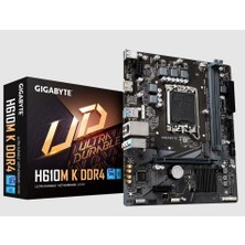 GIGABYTE H610M K H610 DDR4 (Vga Yok) GLan mATX HDMI USB3.2 M2 1700p Anakart