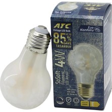 Krm ATC-A60-SS Vintage Sosoft Filament 4W LED Ampul Lamba E27 Kırılmaz Plastik Cam 400 Lümen 220
