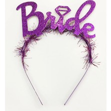 Krm Mor Renk Bekarlığa Veda Italik Yazı Alyanslı Bride Taç (5047) Krm