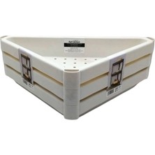 Krm Üçgen - Beyaz Pratik Raf Ünitesi Plastik (5047) Krm