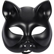 Krm Siyah Renk Lüks Kedi Maskesi 12X13 cm (5047) Krm