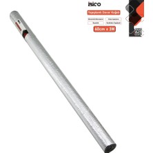 Krm 3mt x 60CM Alüminyum Gümüş Tezgah Üstü Folyo Sticker - Duvar Kağıt Kendinden Yapışkan