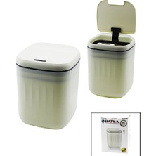 Krm Hareket Sensörlü=otomatik Aç-Kapa Kapak - Pilli Plastik Çöp Kovası 20LT (5047) Krm