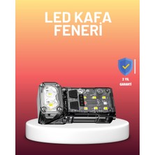 Krm 3 Fonksiyonlu LED Far El Feneri Çalışma Lambası Uzun Pil Ömürlü Krm
