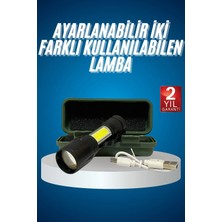 Krm LED Lamba El Feneri Küçük Taşınabilir USB Şarjlı Acil Durum Lambası Krm