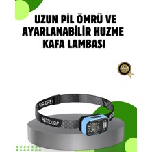 Krm 53 Modlu Süper Parlak LED Kafa Lambası Type C Şarjlı Güç Göstergeli Krm