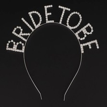 Krm Kristal Taşlı Gümüş Renk Bride To Be Gelin Tacı (5047) Krm