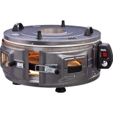 Krm Gross Yuvarlak Davul Fırın Standart Ayarlanabilir Termostat = 50°C-320°C 1300W - 53CM Alüm�