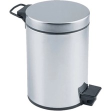 Krm Pedallı 3lt Krom Metal Çöp Kovası (5047) Krm