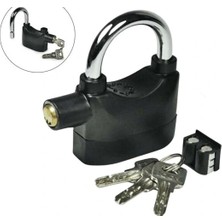 Krm Desibel Siyah Alarmlı Çok Fonksiyonlu Ekstra Güvenlikli Kare Asma Dolap Kilidi (5047) Krm