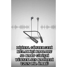 Krm Alarm ve Titreşim Özellikli Akıllı Saat ve Mikrofonlu Kablolu Bluetooth Kulaklık 60 Saat Kr