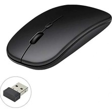 Krm Kablosuz Mouse Fare Şarjlı Bluetooth Wireless Çift Modlu Sessiz Krm