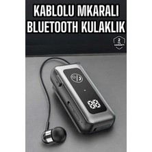 Krm Kablolu Bluetooth Kulaklık Kulak Içi Stereo Mikrofonlu Dijital Göstergeli Krm