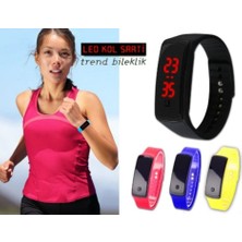 Krm Siyah Ekranlı LED Kol Saati (Kırmızı) Krm