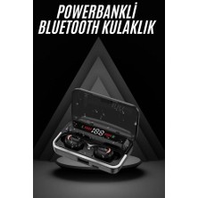 Krm Bluetooth Kulaklık Dijital Şarj Göstergeli Powerbankli Bass Özellikli Kablosuz Kulakiçi 5.1
