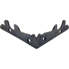 DS LLC Ieg ™ Antika Tarz Dekoratif Pirinç Lale Köşe Gönye - Yan, 105X105 Mm, Oksit DSLLCRS-IEGK34