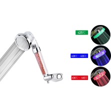 Krm Renk Değiştiren LED Işıklı Duş Başlığı (5047) Krm