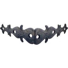 DS LLC Ieg ™ Antika Tarz Dekoratif Pirinç Kelebek Gönye - Yan, 105X105 Mm, Oksit DSLLCRS-IEGK34