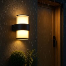 MarkEntegra Bora LED Duvar Aplik 12W IP54 – Günışığı 3200K, 1170 Lümen, Su Geçirmez Iç ve Dış Mekan Aydınlatma, Bahçe Balkon Teras Ev Koridor Için          [enerji Sınıfı F]