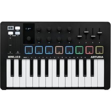MarkEntegra Arturia Minilab 3 Black, Klavye, Siyah Beyaz