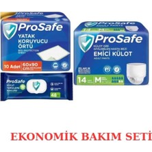 Prosafe Ekonomik Hasta Bakım Seti M Beden – Emici Külot, Yatak Koruyucu Örtü ve Temizleme Havlusu