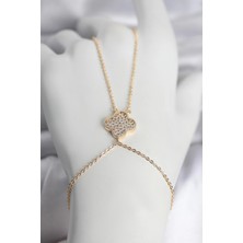 Skygo Pirinç Gold Renk Yonca Model Kadın Şahmeran