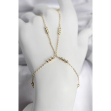 Skygo 316L Çelik Top Zincirli Gold Renk Kadın Şahmeran