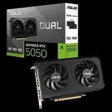 Asus DUAL-RTX5050-O8G 8gb Geforce RTX5050 Gddr6 128BIT HDMI 3xdp 16X Ekran Kartı