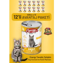 Cat food energy Tavuklu Yetişkin Yaş Kedi Maması 400 G - 12 Adet