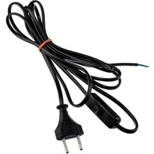 MarkEntegra Arapuarlı Fişli Kablo 2 Metre – Ce Belgeli Aç-Kapa Anahtarlı Elektrik Kablosu | Abajur, Avize ve Armatür