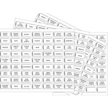 MarkEntegra Parti Tasarla 230 Çeşit Beyaz Folyo Kavanoz ve Baharatlık Etiketi - Dayanıklı ve Su Geçirmez