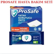 Prosafe Hasta Bakım Seti Vücut Temizleme Havlusu 48Lİ-YATAK Kruyucu Örtü 60X90 14 Lu