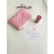 Pembe Pötikare Desenli Mini Boy Cüzdan 13*7cm