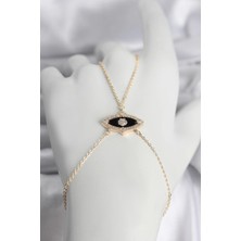 Skygo Pirinç Göz Model Gold Renk Zirkon Taşlı Kadın Şahmeran