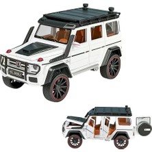 MarkEntegra Mercedes G Seri Arazi Aracı Die Cast Model Kutulu Buhar Atan Çek Bırak Full Fonksiyon Kapıları Açılan 1:22 Ölçek Model Araba Kutulu Koleksiyonluk Ürün (Beyaz)