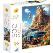 MarkEntegra Çiçekli Kamyon 500 Parça 2,2mm Kalınlık 48X33CM Profesyonel Hobi Puzzle Yapboz Serisi