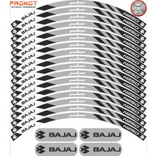 Rebon Moto Design Motosiklet Jant Şeridi Bajaj Pulsar N250 Uyumlu 6